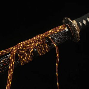 Black Engraved Dragon Scabbards Katana