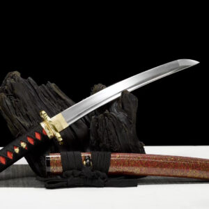 Red And Brown Japanse Swords Set