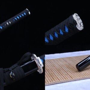 Japanese Sword Set Black Blue