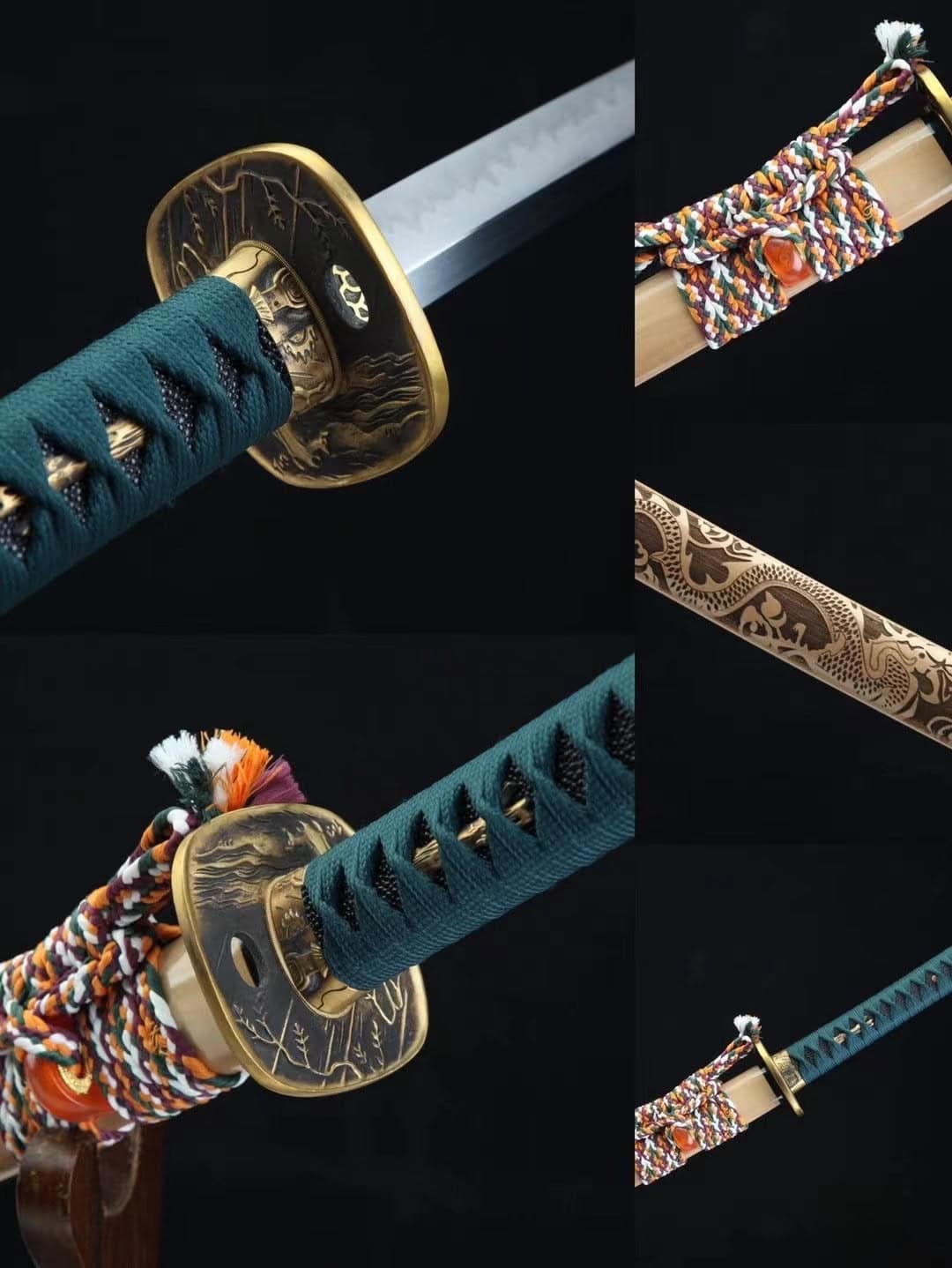 Yellow Dragon Katana Sword