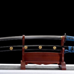 Black And Blue Mitsudomoe Katana