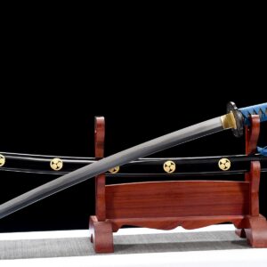 Black And Blue Mitsudomoe Katana
