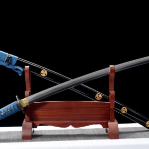 Black And Blue Mitsudomoe Katana