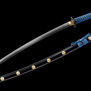 Black And Blue Mitsudomoe Katana