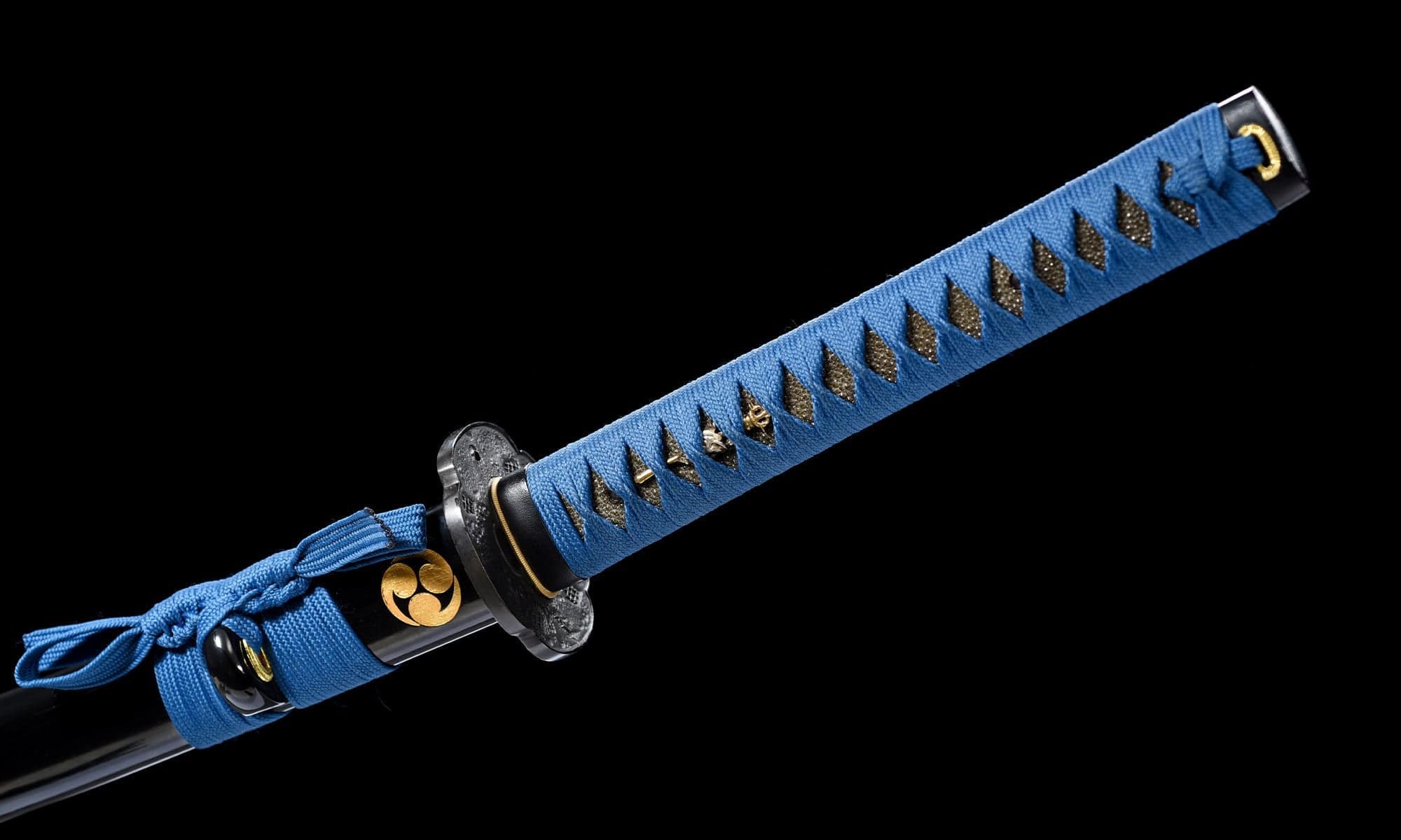 Black And Blue Mitsudomoe Katana