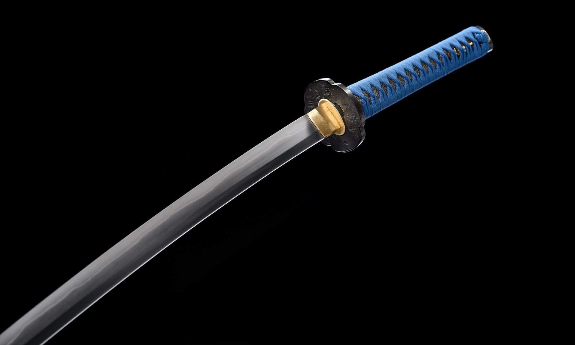 Black And Blue Mitsudomoe Katana