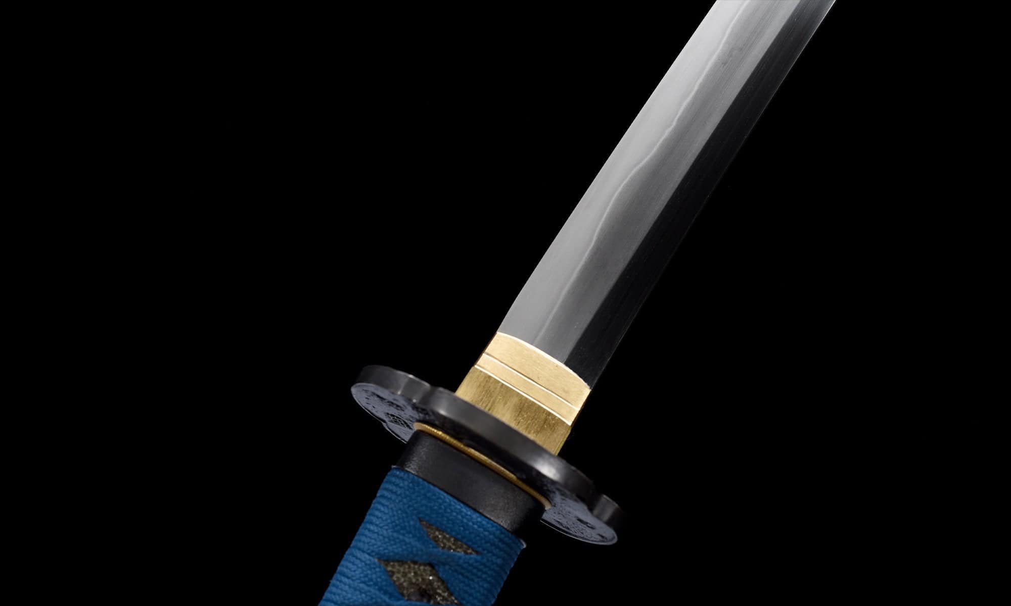 Black And Blue Mitsudomoe Katana