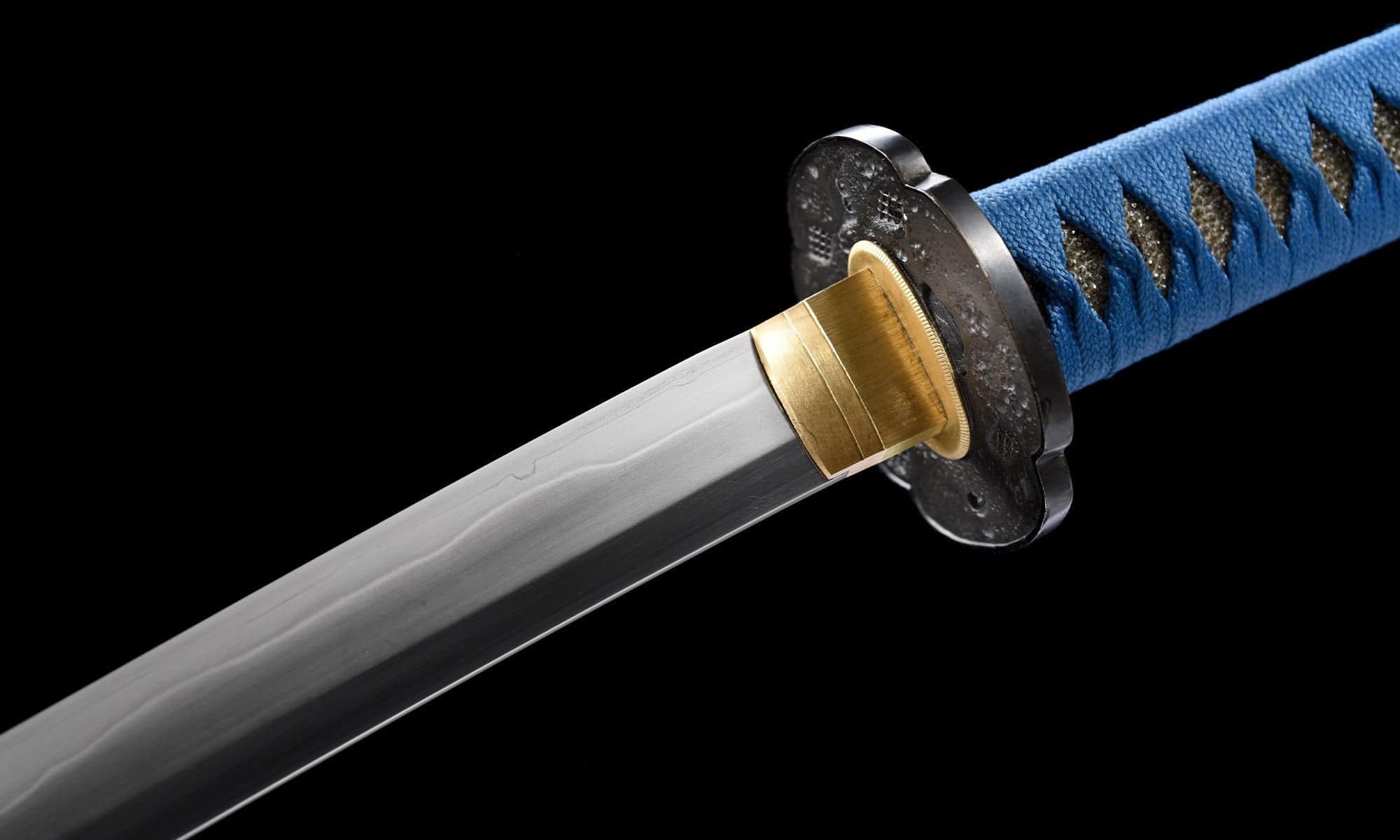 Black And Blue Mitsudomoe Katana