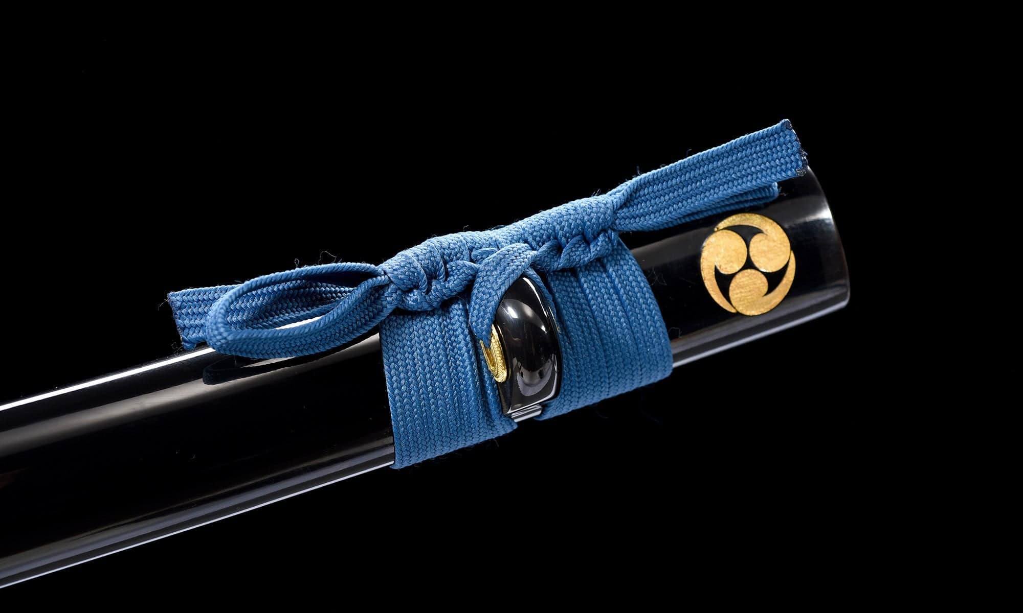 Black And Blue Mitsudomoe Katana