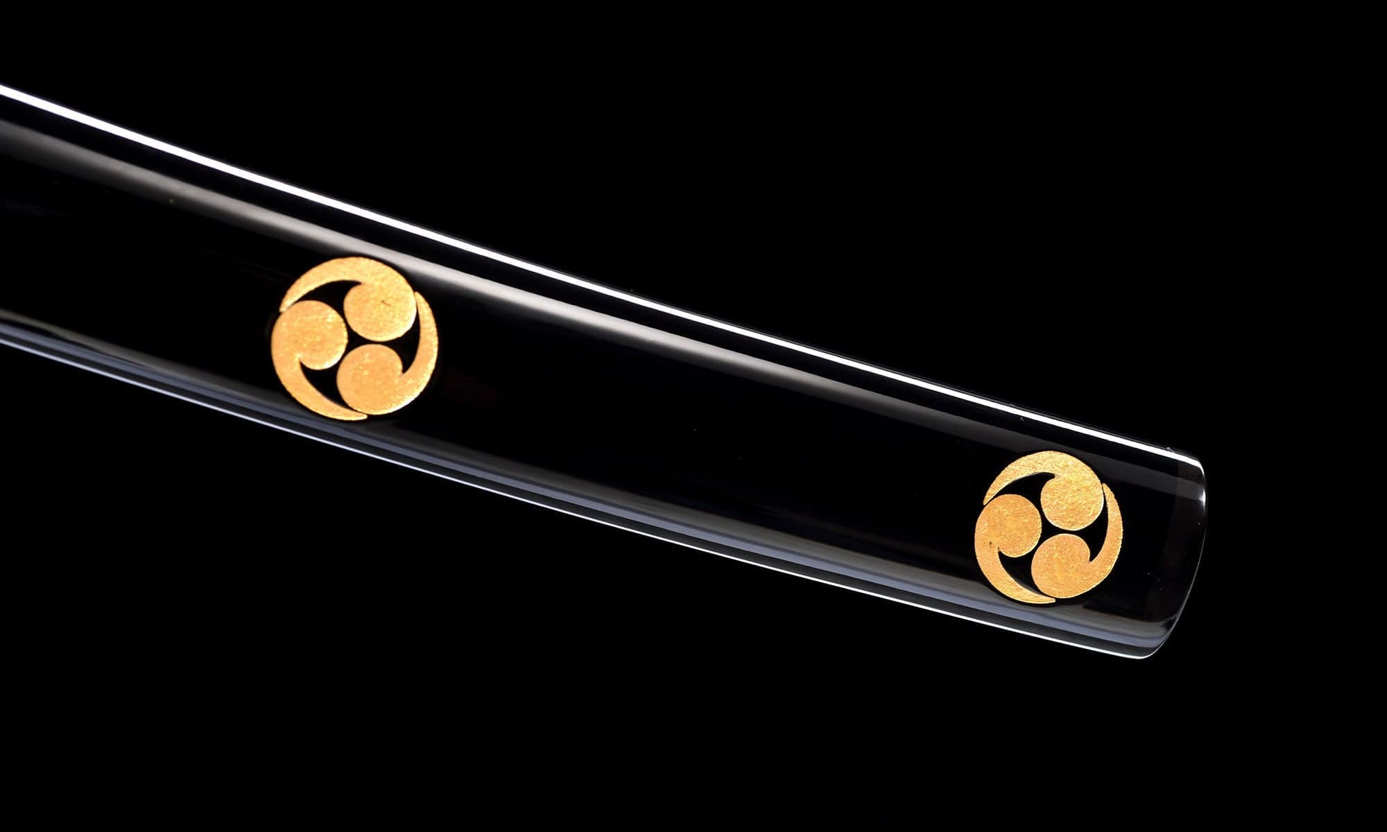 Black And Blue Mitsudomoe Katana