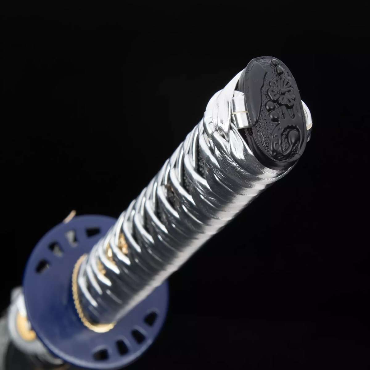 Blue Lightning Blade White Katana