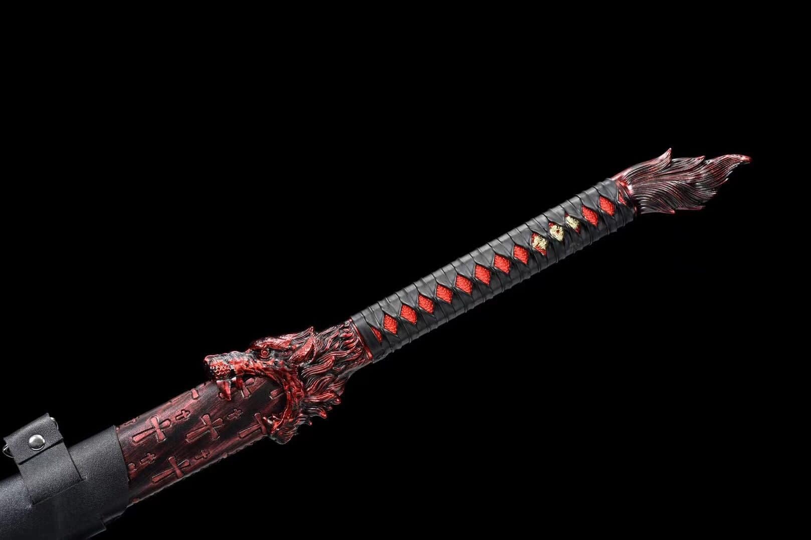 Red Flame Wolf Chinese Sword