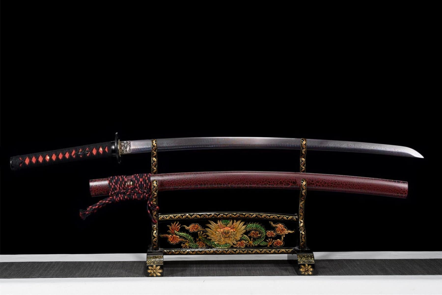 Black And Red Katana Sword