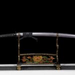 Grey Katana Black Flames Blade