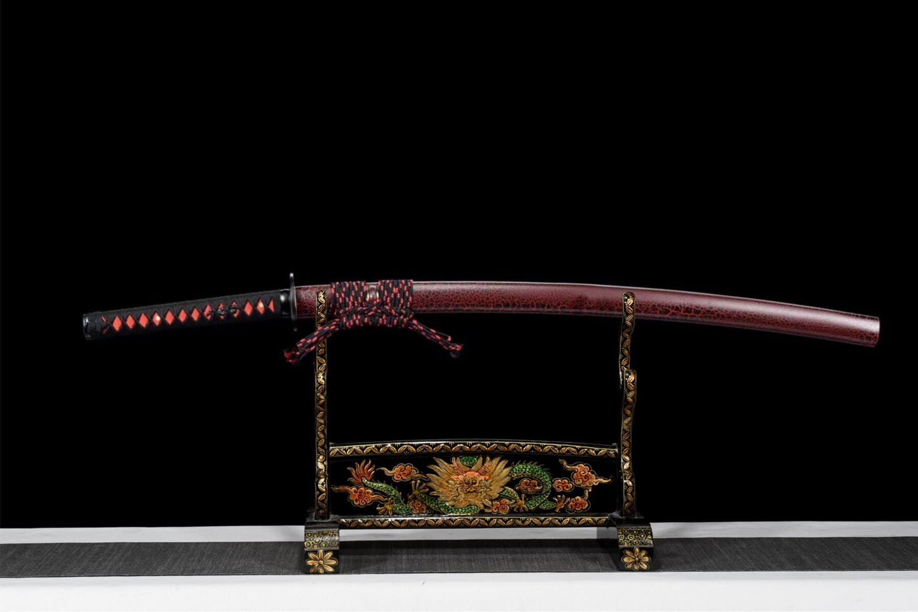Black And Red Katana Sword