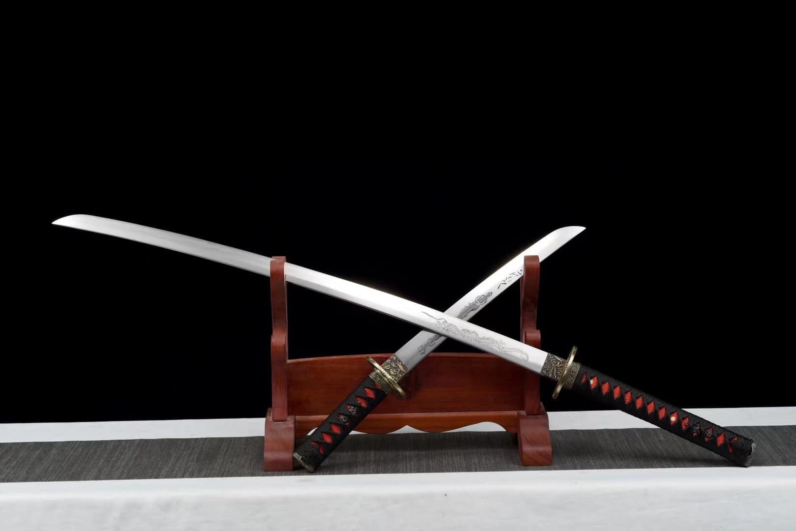 White And Purple Japanese Sword Set