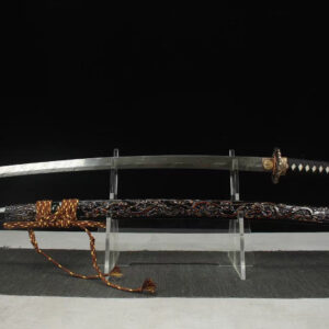 Black Engraved Dragon Scabbards Katana