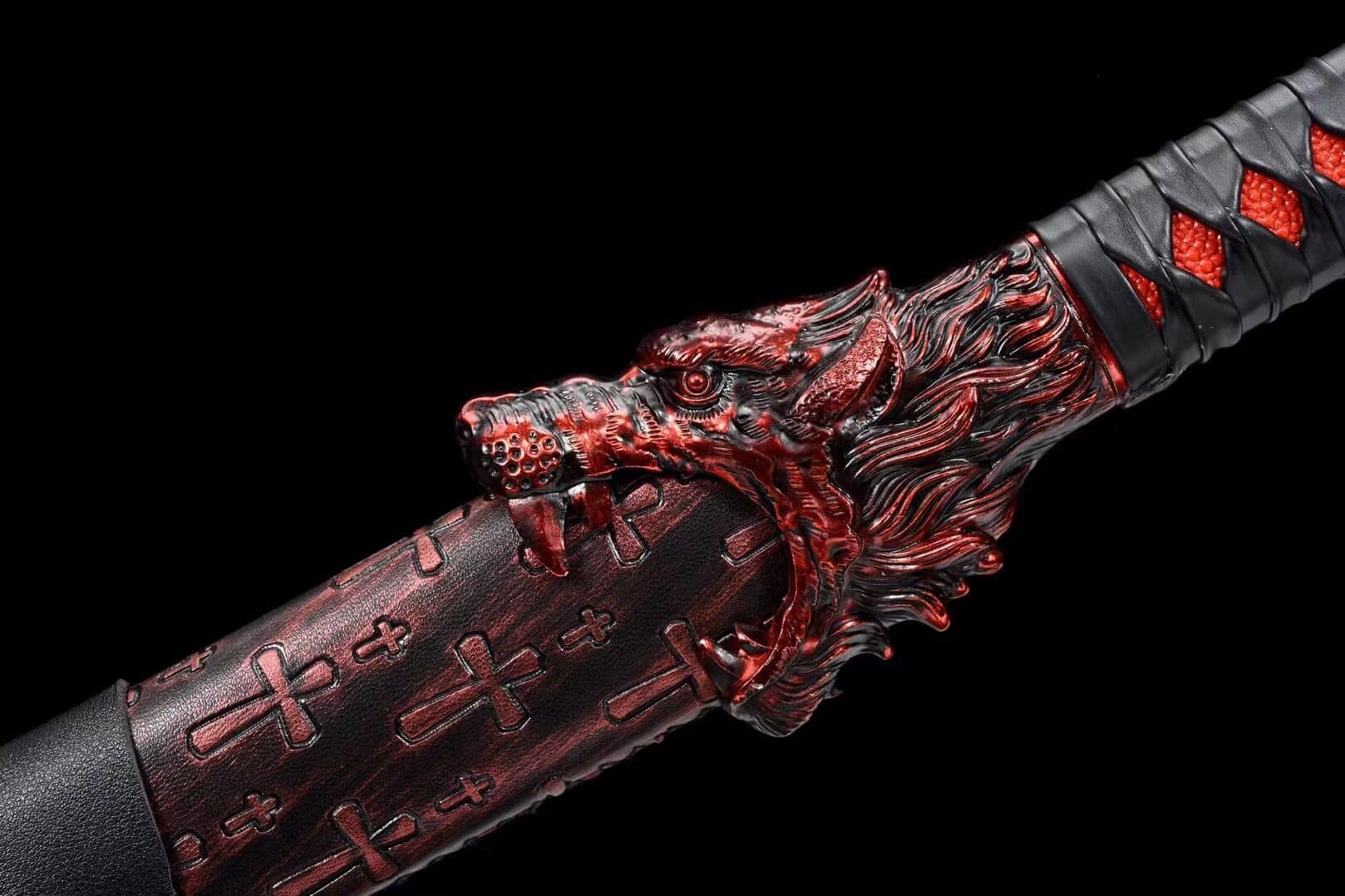 Red Flame Wolf Chinese Sword