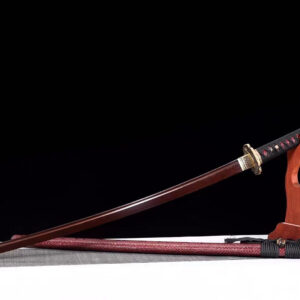 Red Copper Damascus Katana