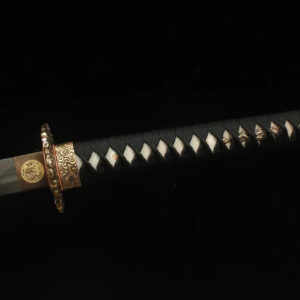 Black Engraved Dragon Scabbards Katana