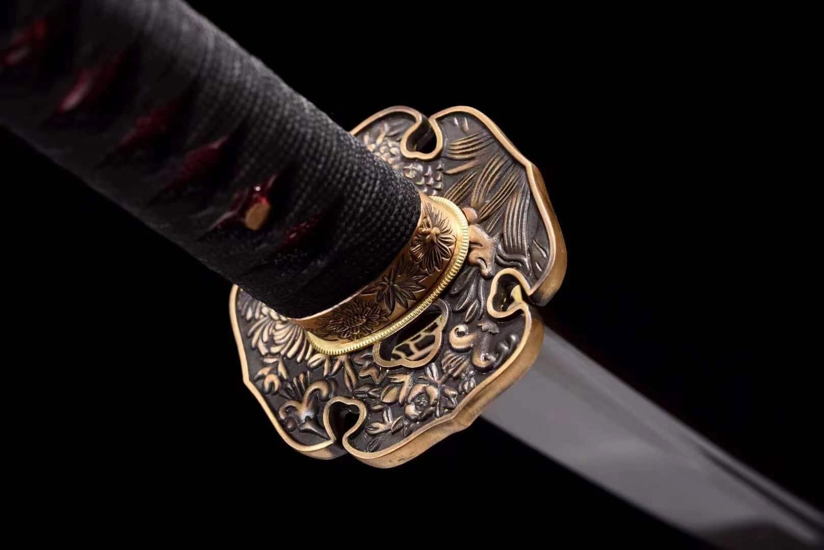Red Copper Damascus Katana