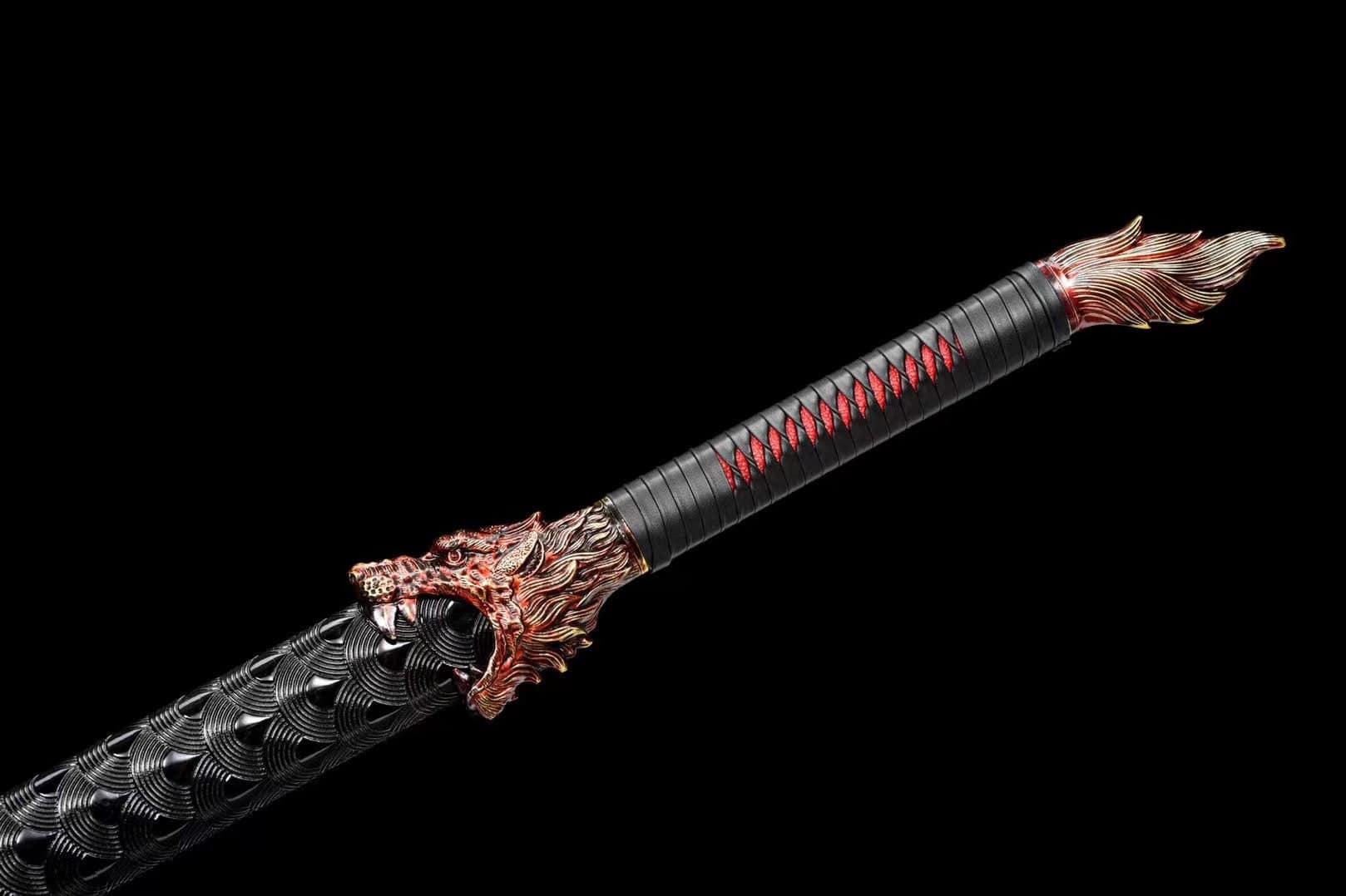 Red Wolf Ninjato Black Blade