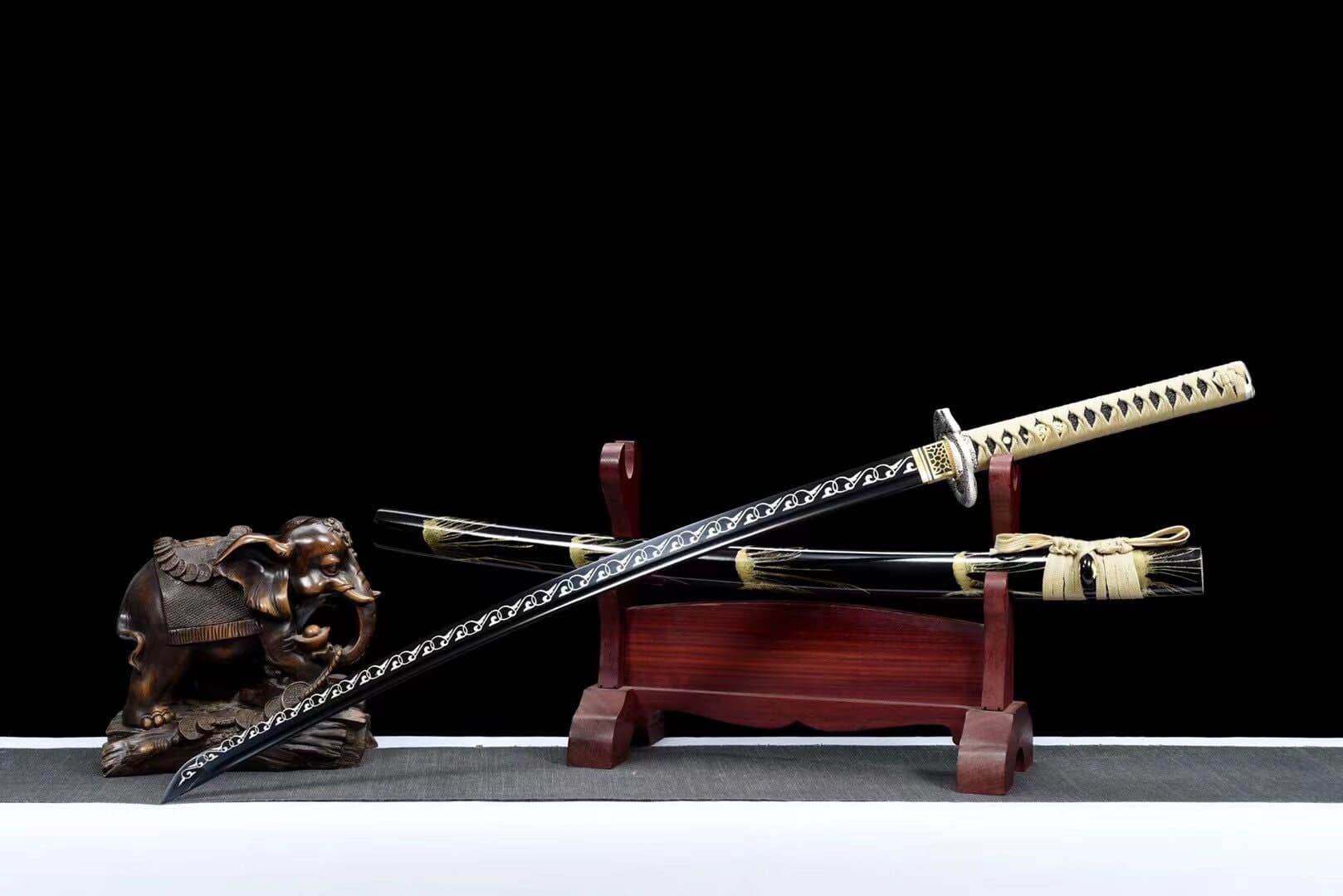 Katana Black And Gold Hilt