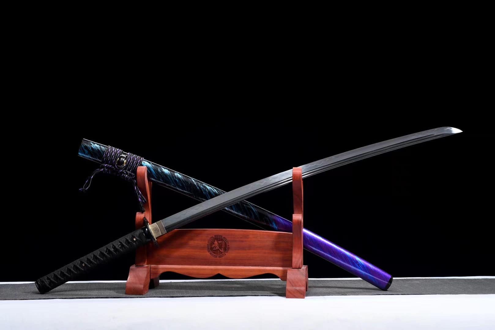 Black And Purple Katana