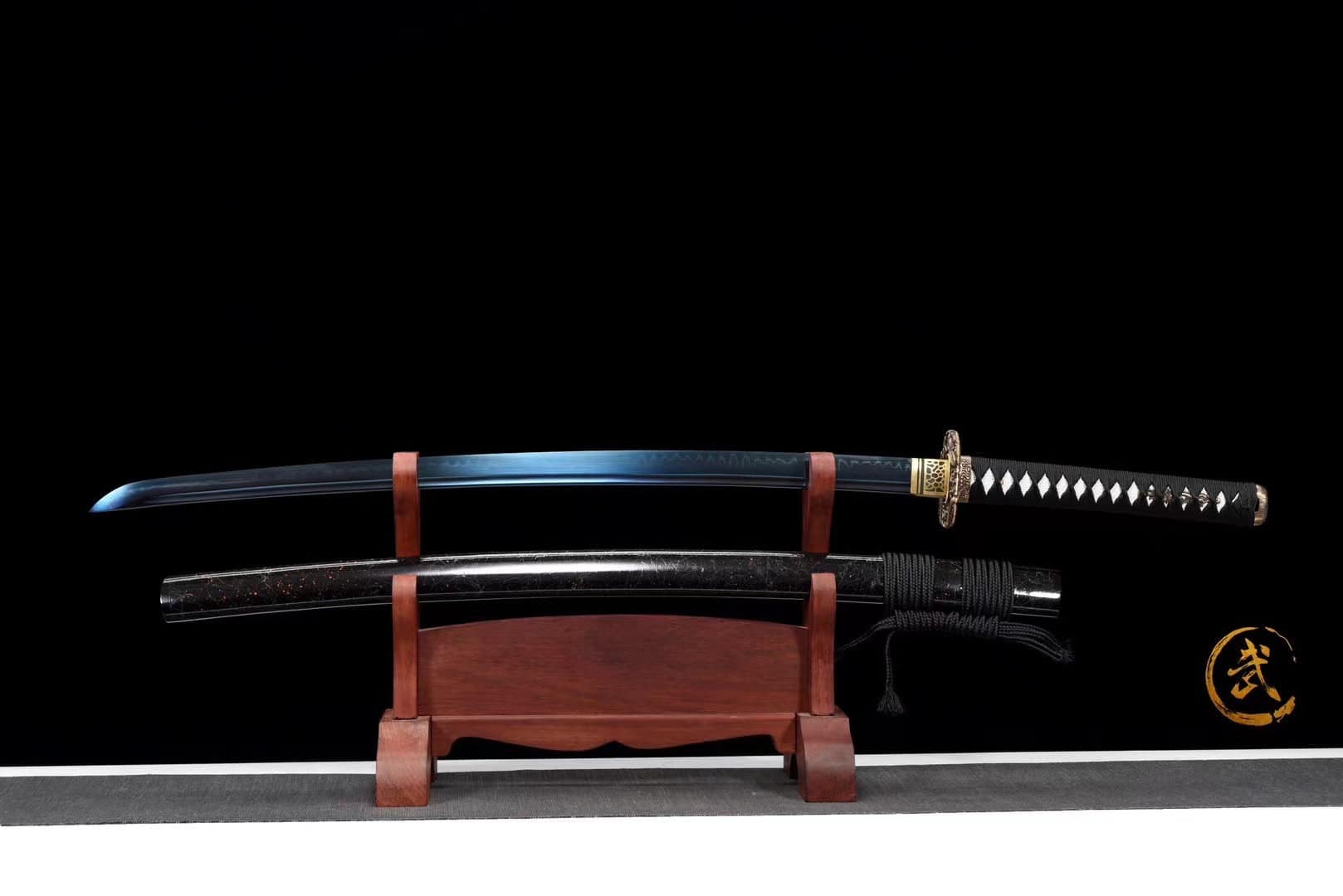 Black And Blue Ice Katana