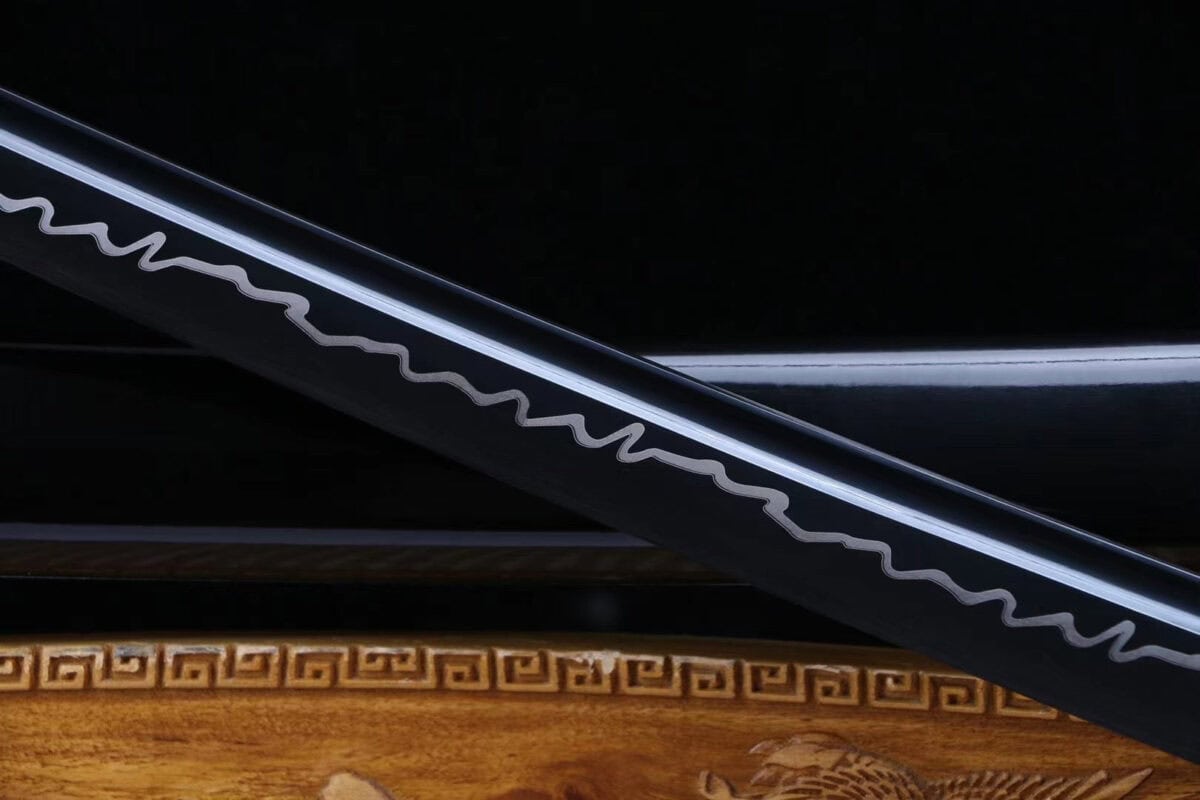 Japanese Sword Set Black Blue
