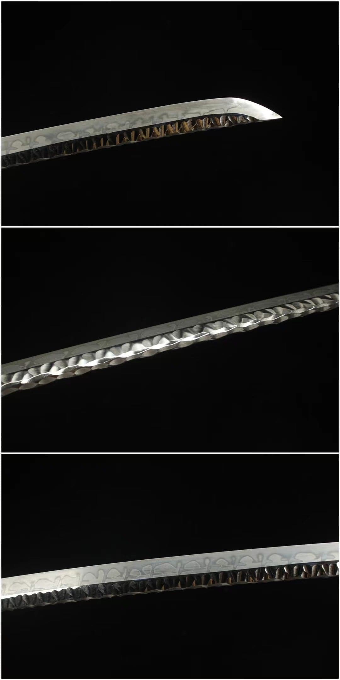 Blue Engraved Dragon Scabbards Katana