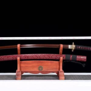 Red Copper Damascus Katana