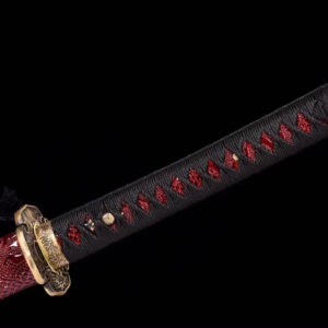 Red Copper Damascus Katana