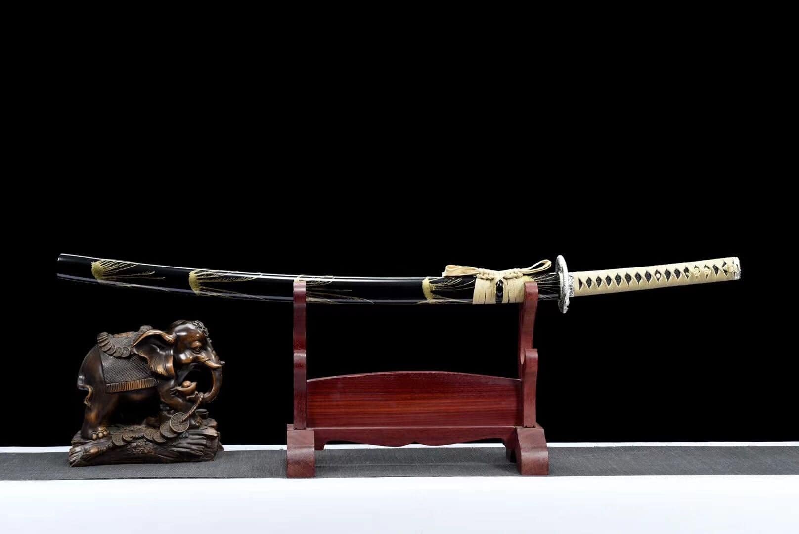 Katana Black And Gold Hilt