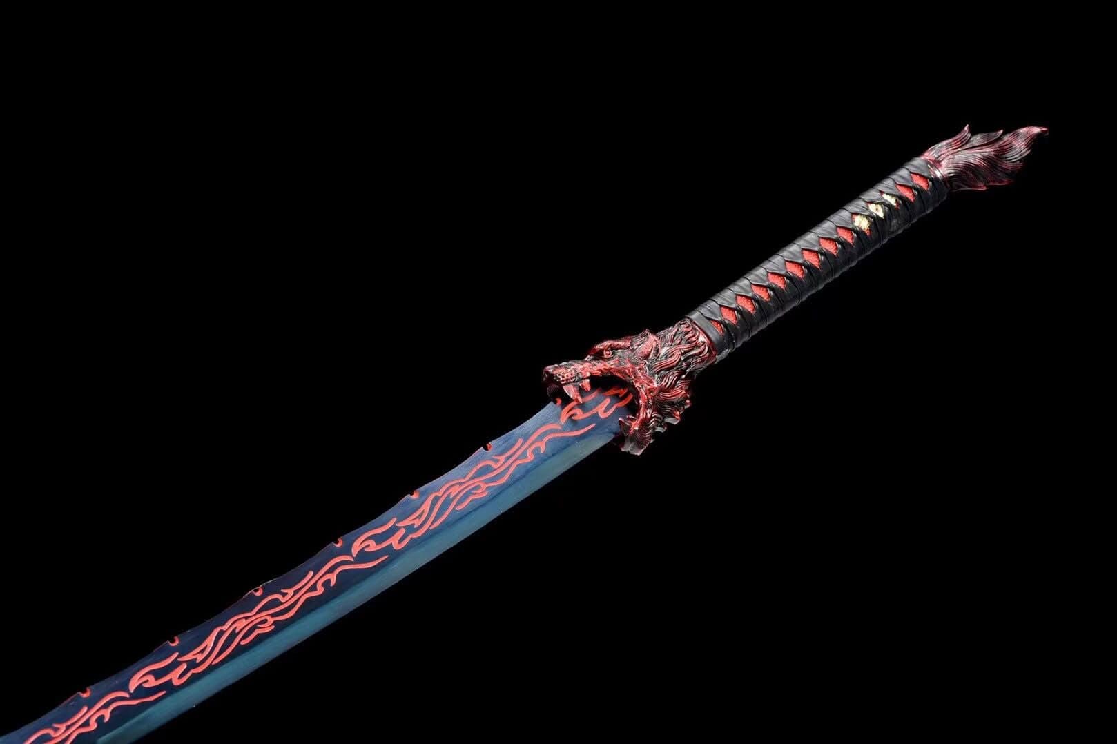 Red Flame Wolf Chinese Sword
