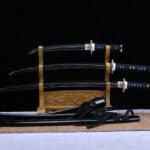 Japanese Sword Set Black Blue