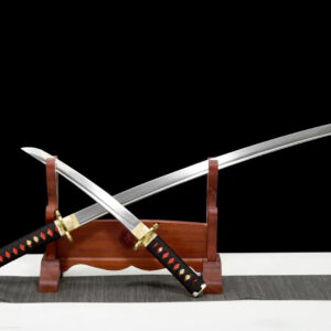 Red And Brown Japanse Swords Set