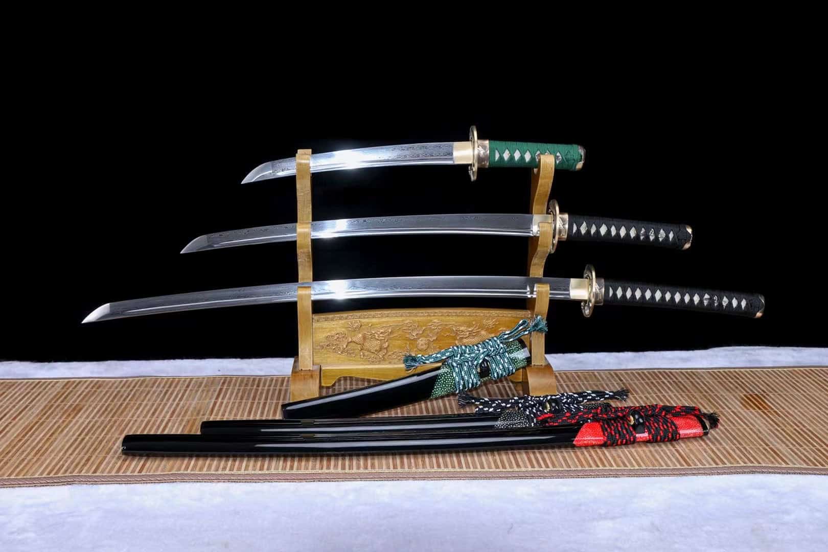 3 Colors Japanese Swords Set