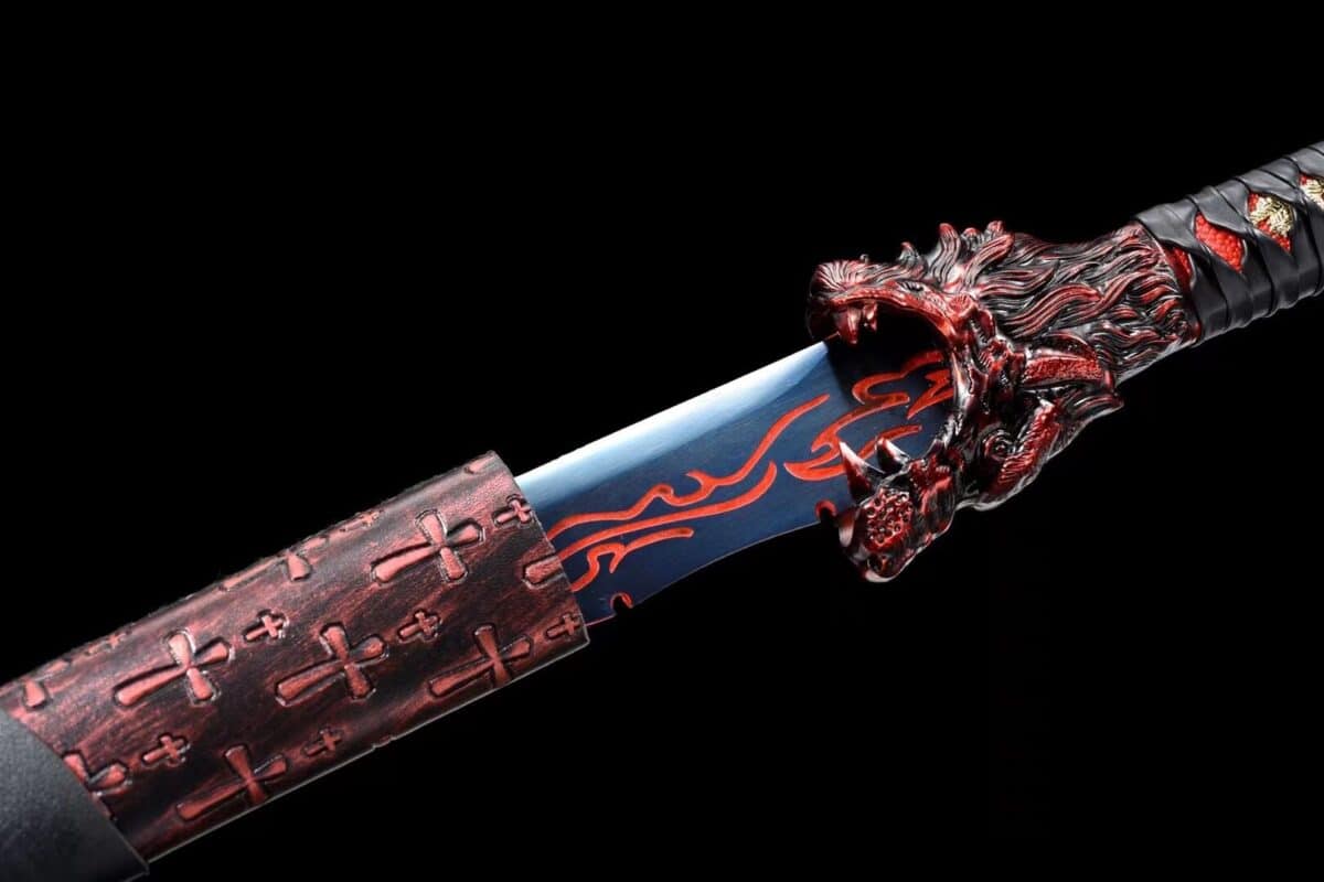 Red Flame Wolf Chinese Sword