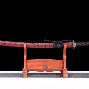 Red Copper Damascus Katana