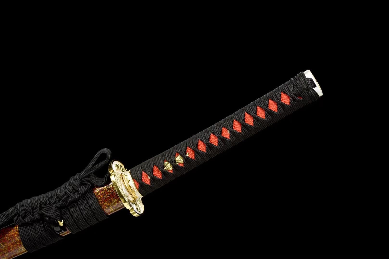 Red And Brown Japanse Swords Set