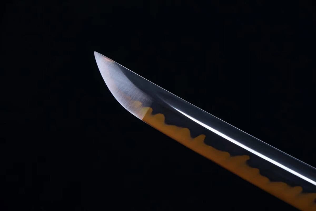 Orange And Brown Colored Blade Katana Set