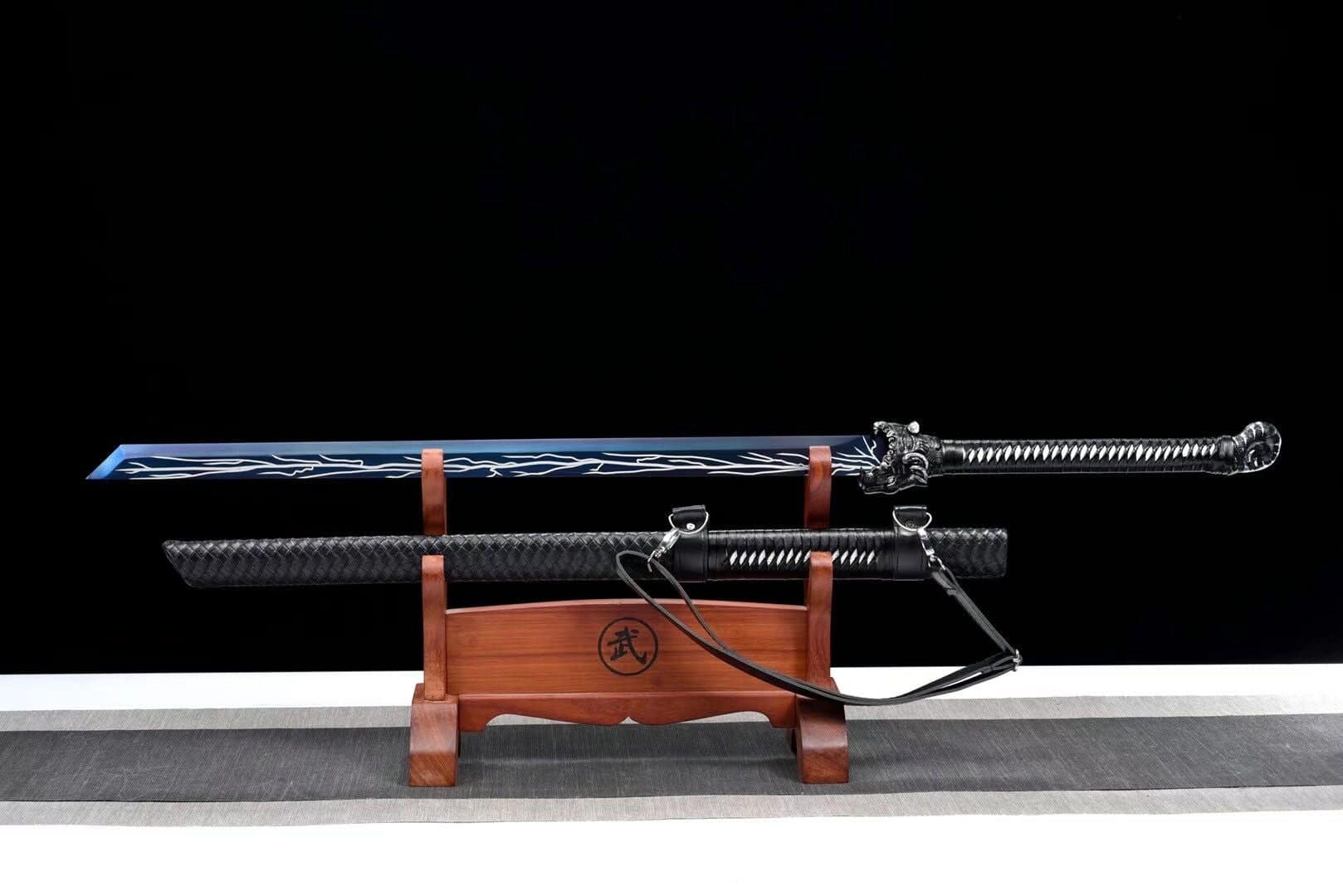 Tiger Head Chinese Blue Sword