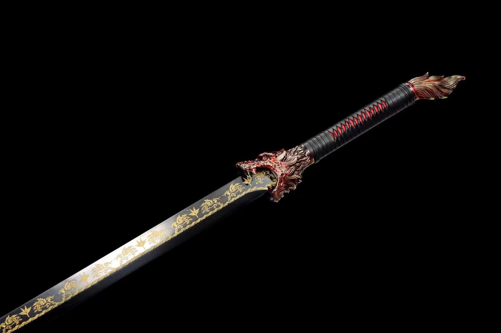 Red Wolf Ninjato Black Blade