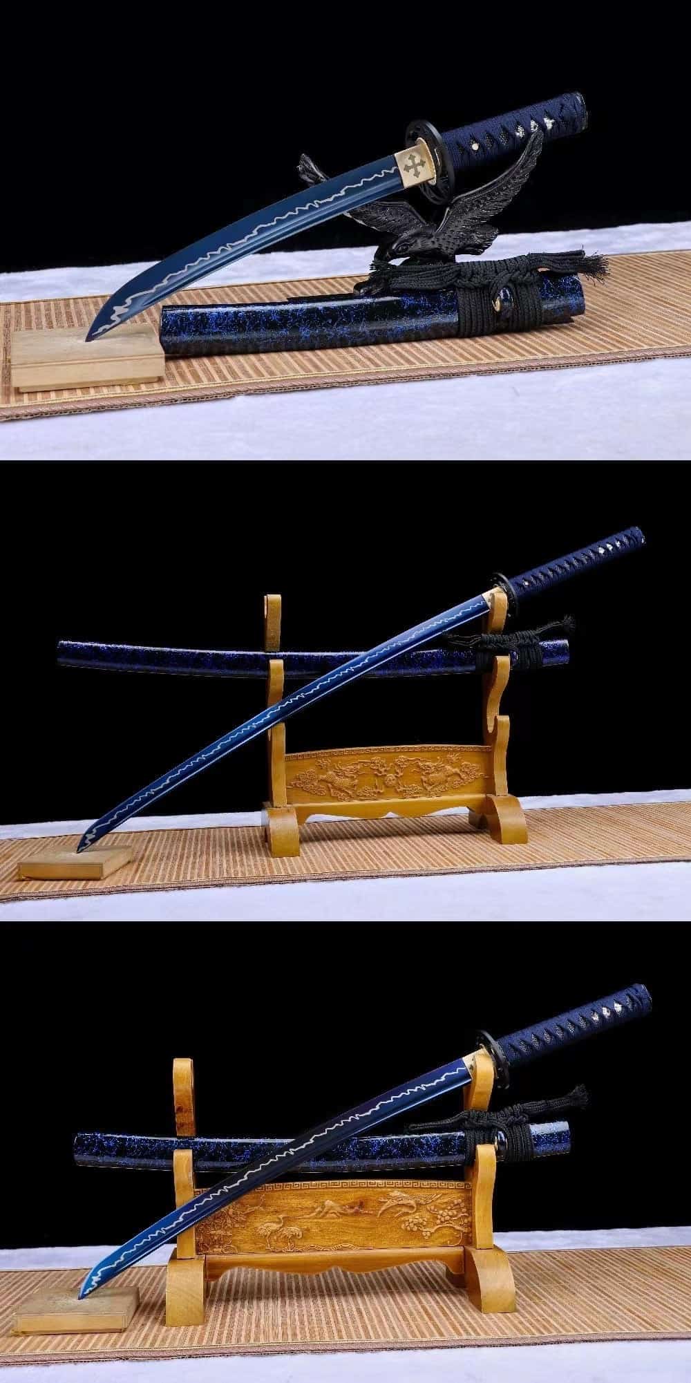 Blue Katana Sword Set