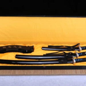 Japanese Sword Set Black Blue