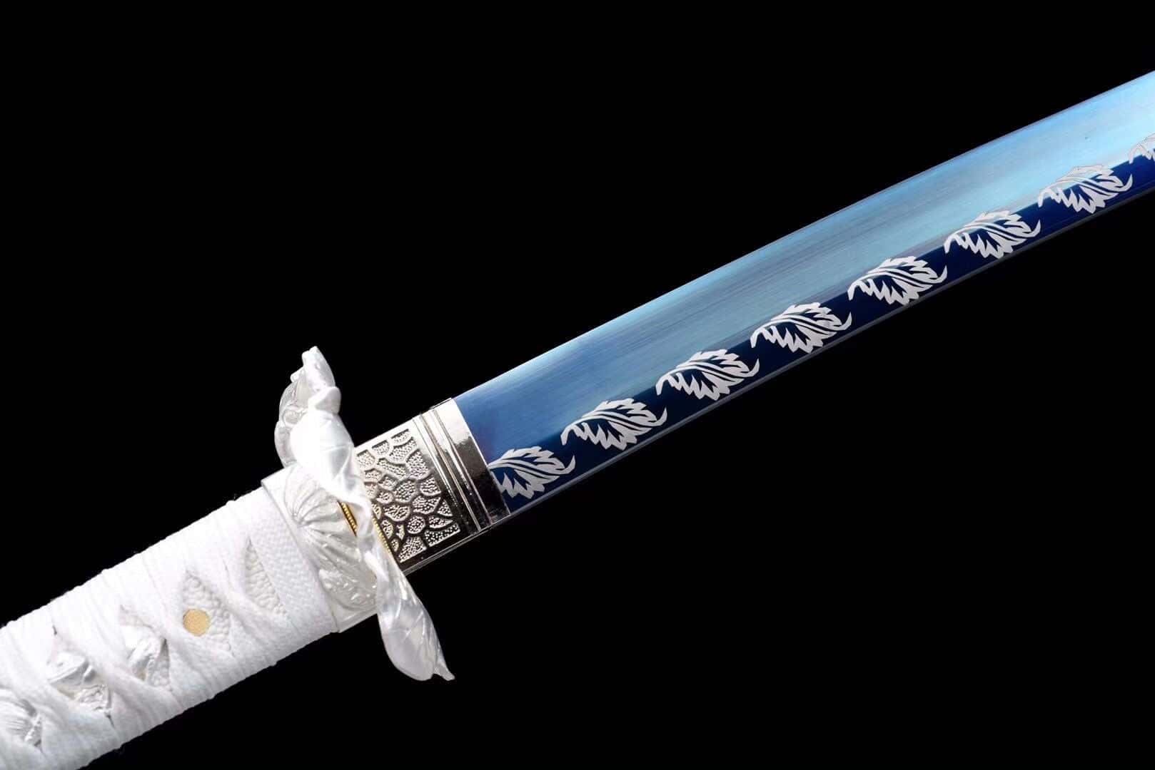 White And Blue Katana
