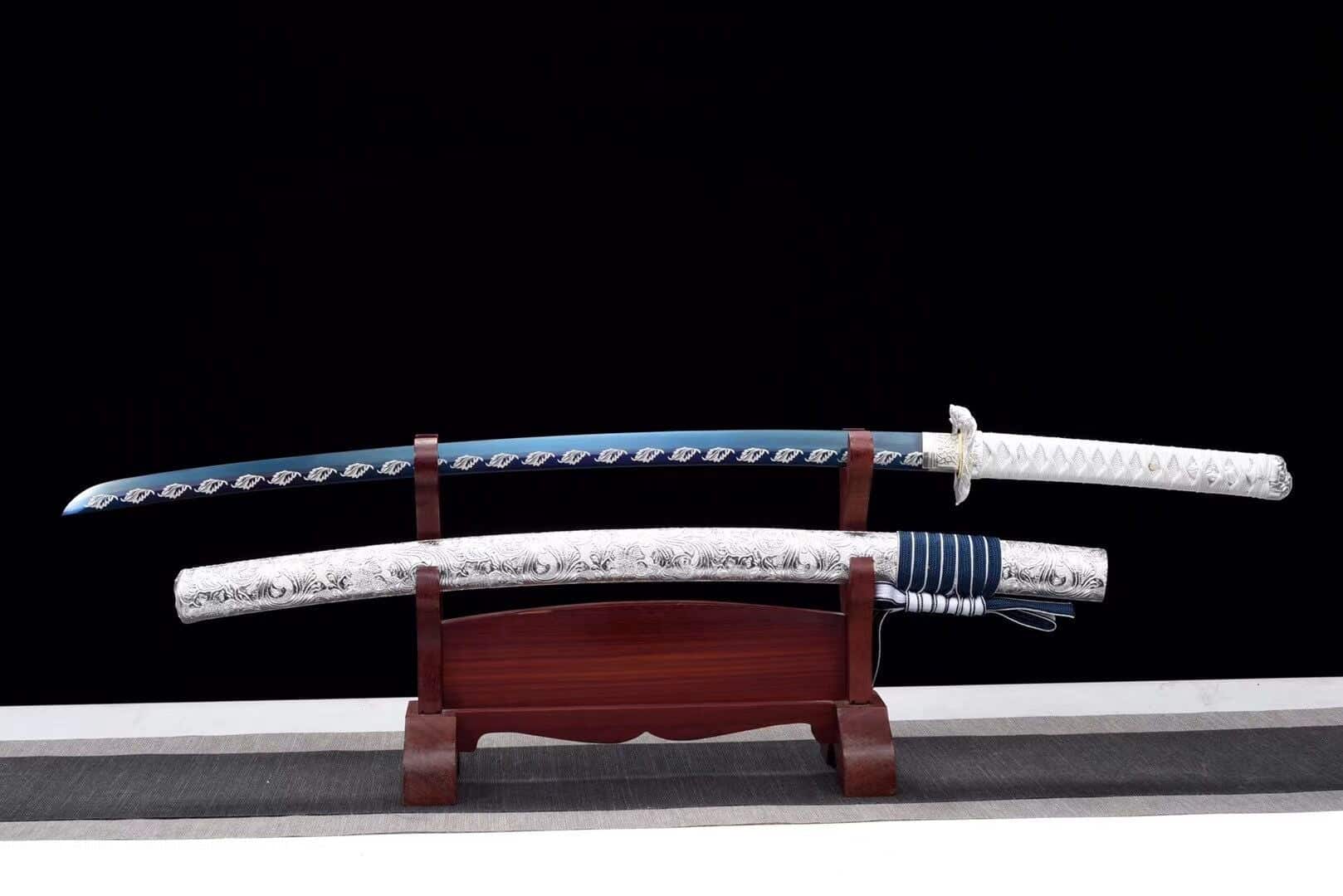 White And Blue Katana