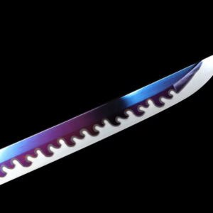Baked Purple And White Japanese Samurai Sword