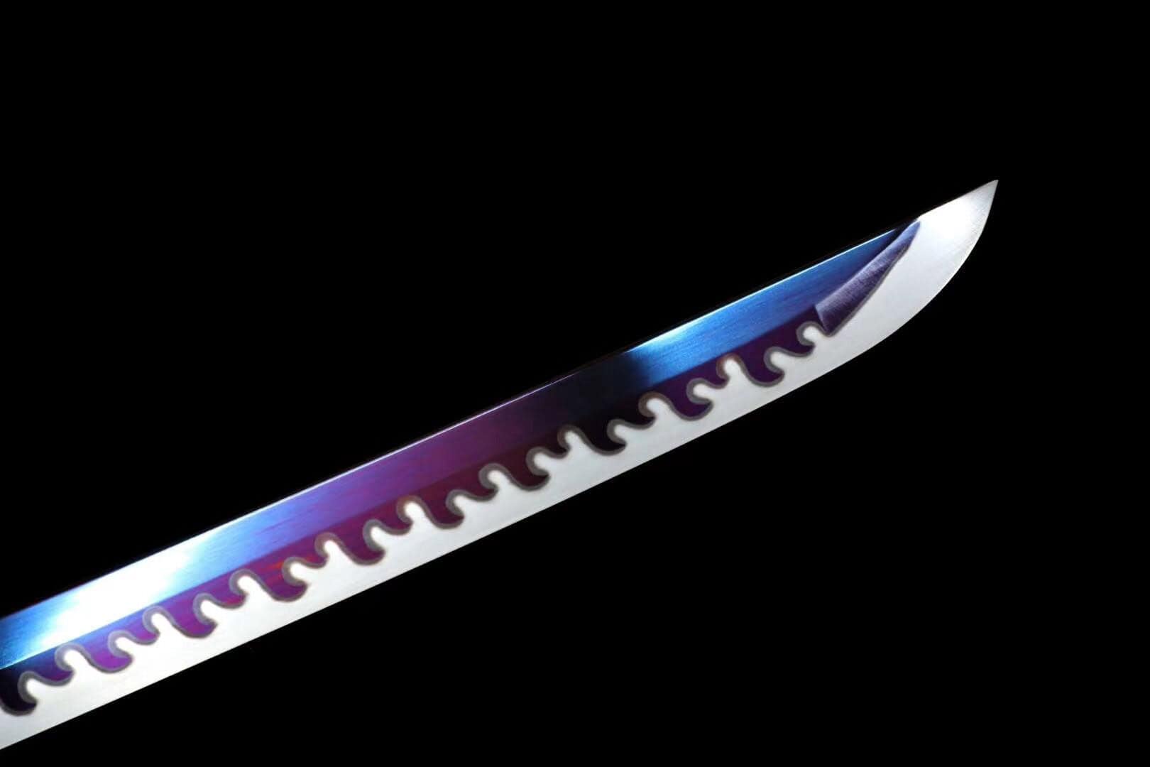 Baked Purple And White Japanese Samurai Sword